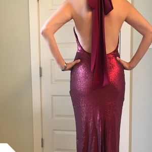 Elegant prom ABS full length backless gown 8